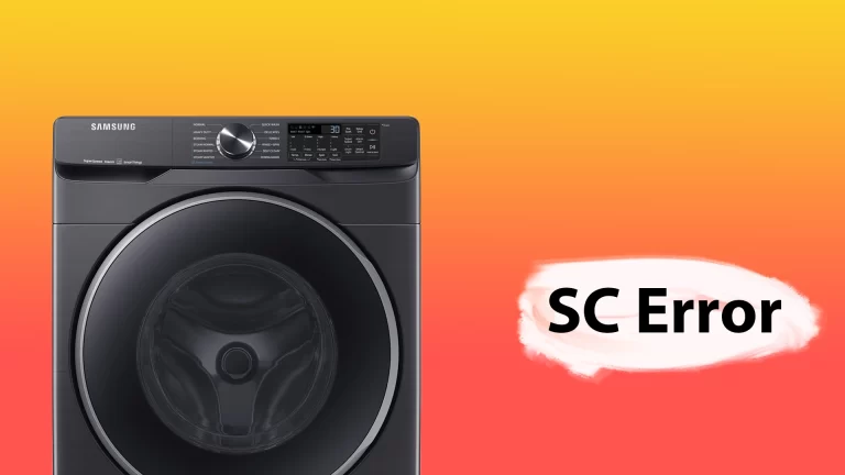 How to fix SC error code on Samsung washer